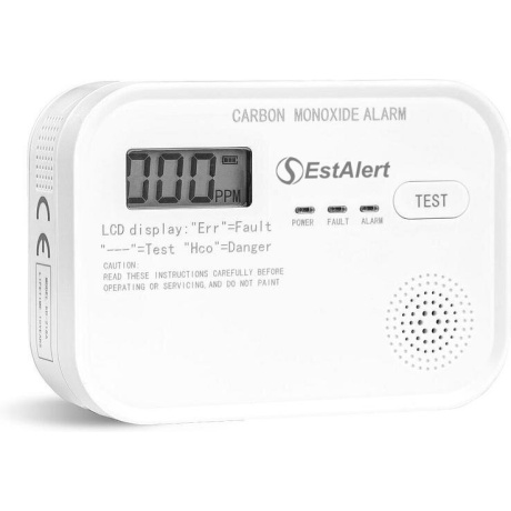 EstAlert Häkävaroitin LCD-näytöllä